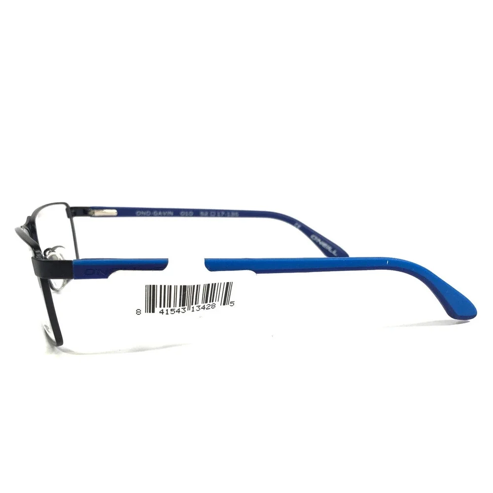 O'Neill Eyeglasses Frames ONO-GAVIN 010 Black Blue Rectangle Wire Rim 52-17-135